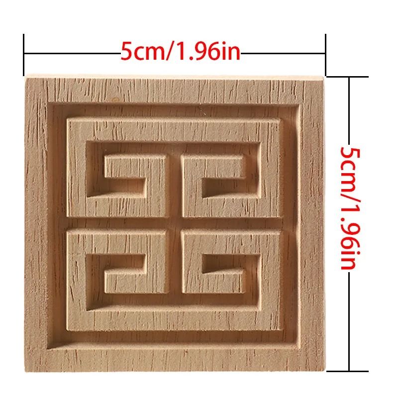 European Style Wood Corner Applique Floral Carved Furniture Trim