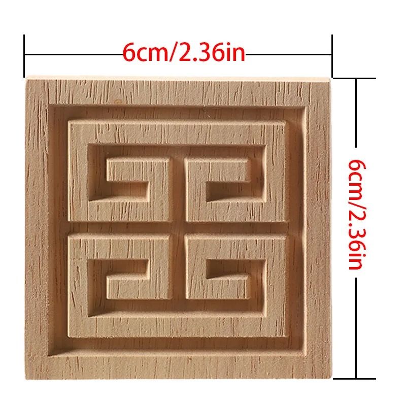 European Style Wood Corner Applique Floral Carved Furniture Trim