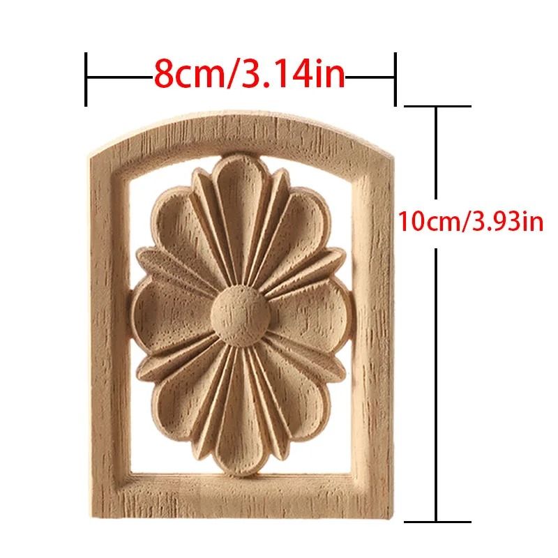 European Style Wood Corner Applique Floral Carved Furniture Trim