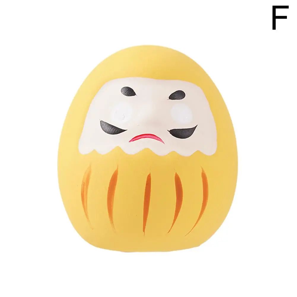 Japanese Ceramic Daruma Doll Miniature – Lucky Fortune Charm Ornament for Home Decor & Gifts