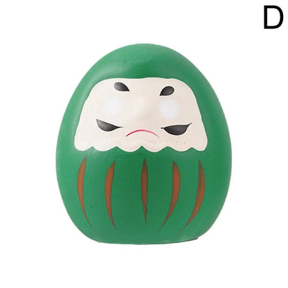 Japanese Ceramic Daruma Doll Miniature – Lucky Fortune Charm Ornament for Home Decor & Gifts