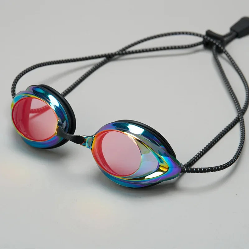 Bright Mirror adult swim goggles with Anti Fog Lens for Outdoor Pool Training