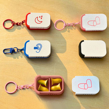 Portable Earplug Case Keychain Mini Pill Holder for Jewelry and Small Essentials