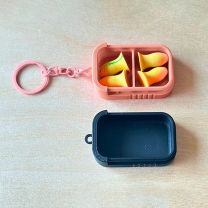 Portable Earplug Case Keychain Mini Pill Holder for Jewelry and Small Essentials