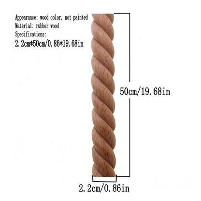 Hand-Carved Wooden Twist Sculpture – Rustic Minimalist Home Accent