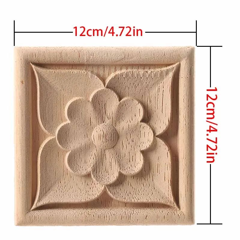 European Floral carved wood corner onlay for Furniture, Cabinets and Window Frames
