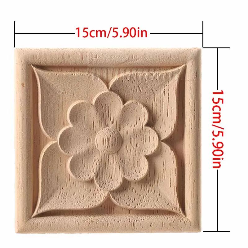 European Floral carved wood corner onlay for Furniture, Cabinets and Window Frames