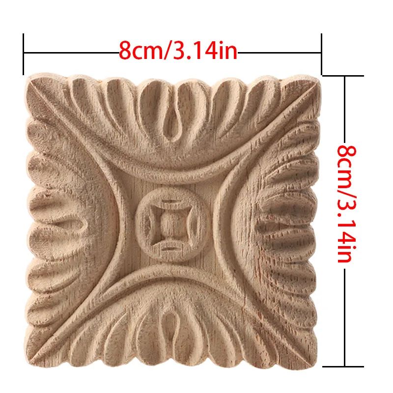 European Floral carved wood corner onlay for Furniture, Cabinets and Window Frames