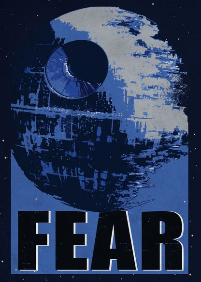 Galactic Propaganda Retro Poster – Tatooine Planet Space Travel Canvas Art – Sci-Fi Movie Picture for Home Decor