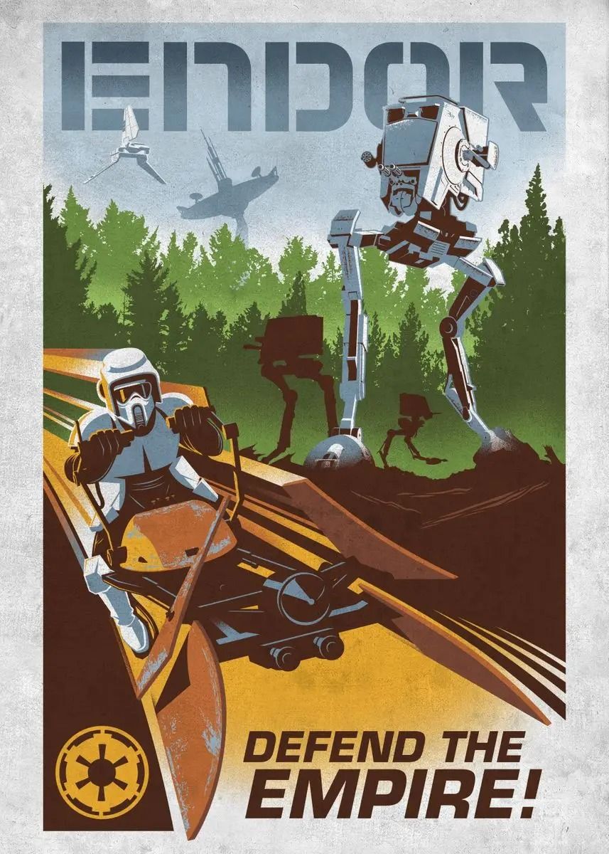 Galactic Propaganda Retro Poster – Tatooine Planet Space Travel Canvas Art – Sci-Fi Movie Picture for Home Decor
