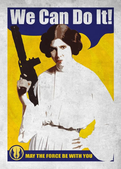 Galactic Propaganda Retro Poster – Tatooine Planet Space Travel Canvas Art – Sci-Fi Movie Picture for Home Decor