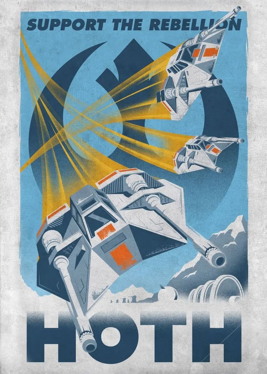 Galactic Propaganda Retro Poster – Tatooine Planet Space Travel Canvas Art – Sci-Fi Movie Picture for Home Decor