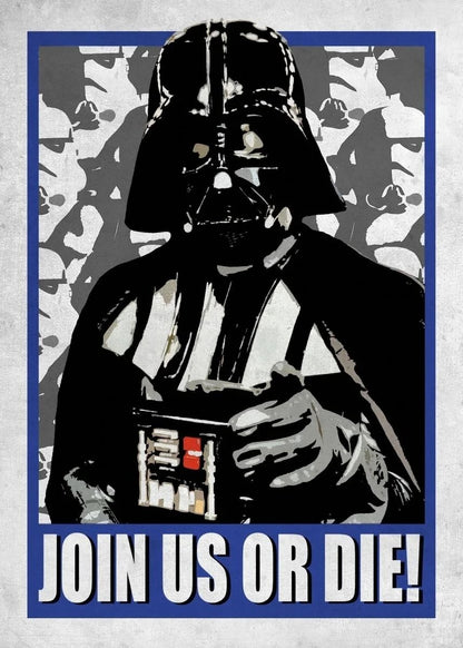 Galactic Propaganda Retro Poster – Tatooine Planet Space Travel Canvas Art – Sci-Fi Movie Picture for Home Decor