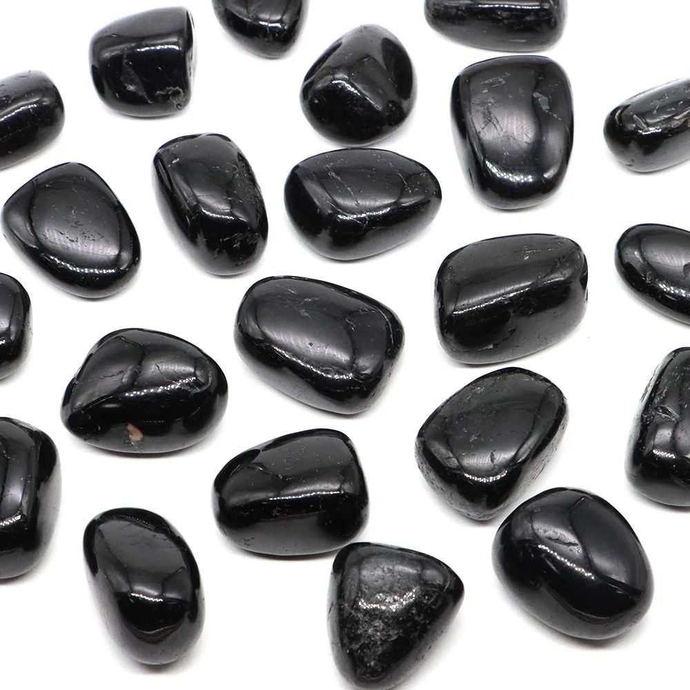 Black Tourmaline Tumbled Stone for Reiki, Meditation and Home Decor