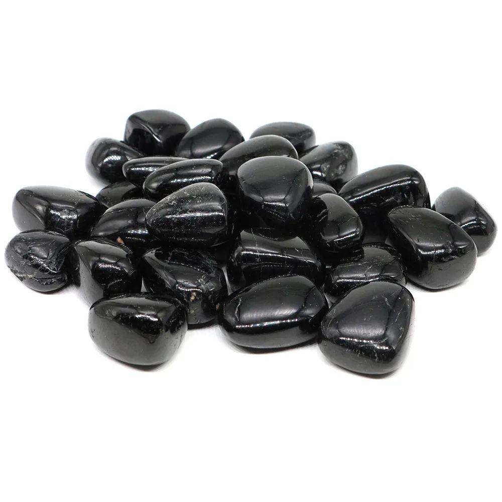 Black Tourmaline Tumbled Stone for Reiki, Meditation and Home Decor