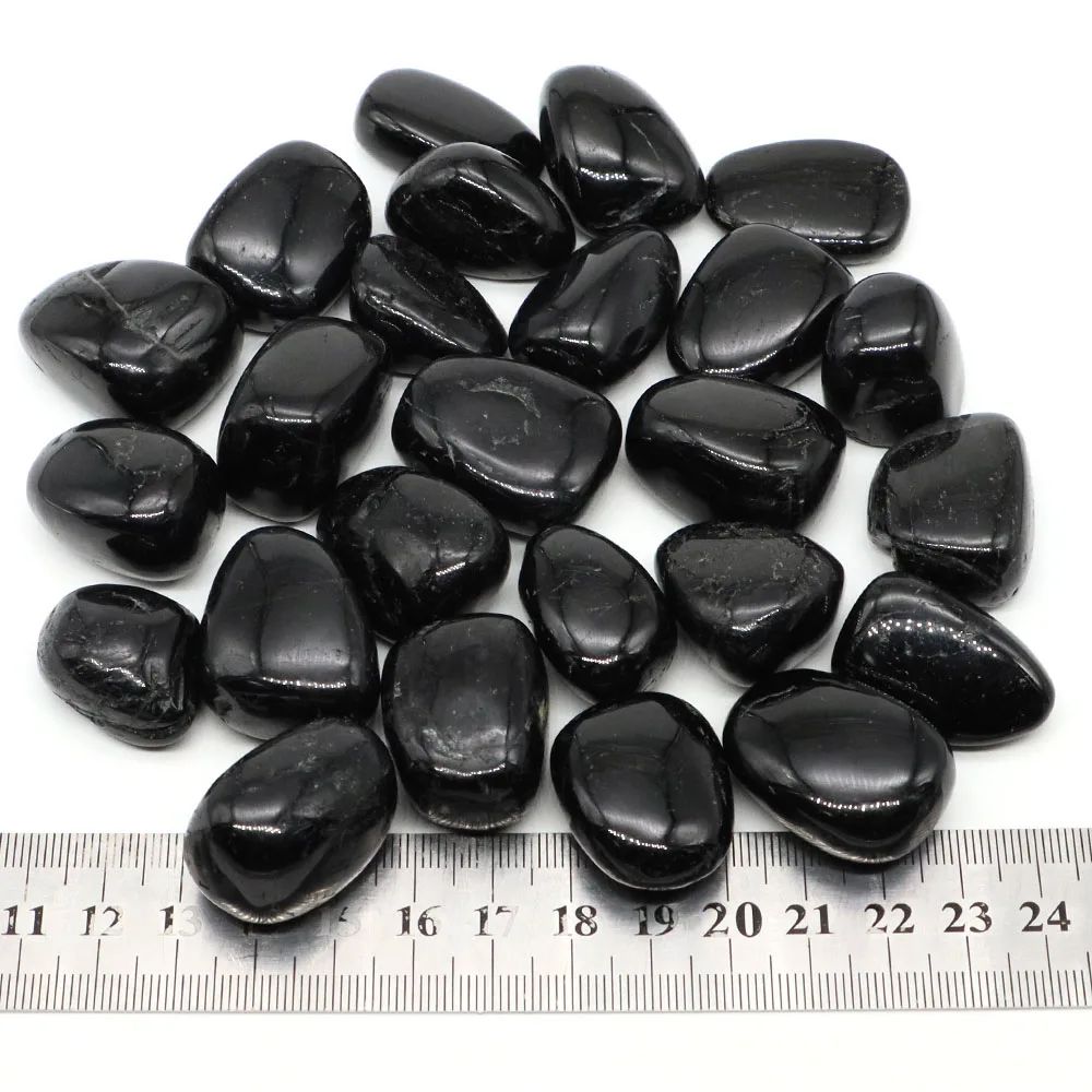 Black Tourmaline Tumbled Stone for Reiki, Meditation and Home Decor