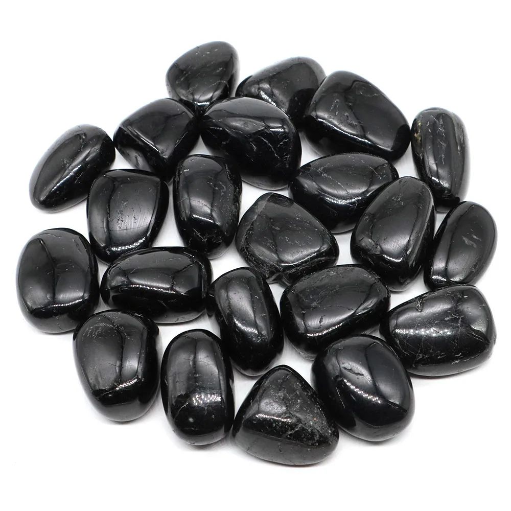 Black Tourmaline Tumbled Stone for Reiki, Meditation and Home Decor