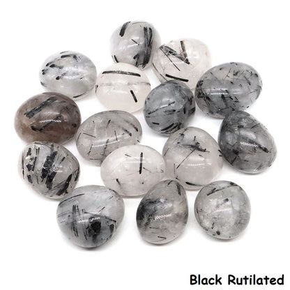 Black Tourmaline Tumbled Stone for Reiki, Meditation and Home Decor