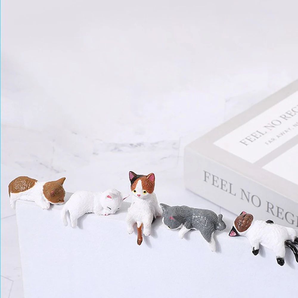 Kawaii Cat Monitor Edge Figurine Set
