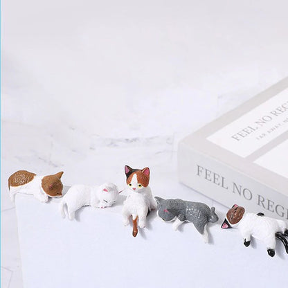 Kawaii Cat Monitor Edge Figurine Set