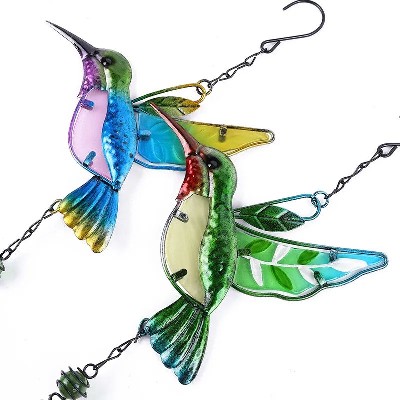 Hummingbird Dragonfly Wind Chime Decor