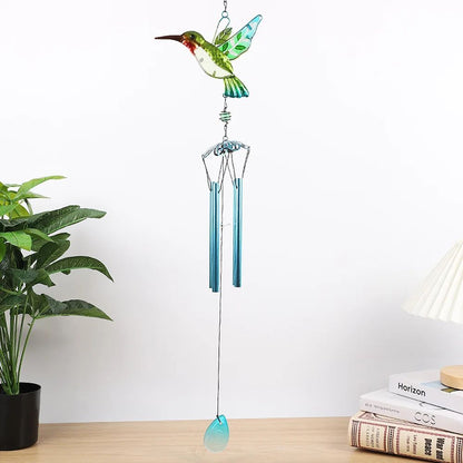 Hummingbird Dragonfly Wind Chime Decor