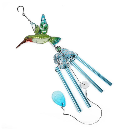 Hummingbird Dragonfly Wind Chime Decor