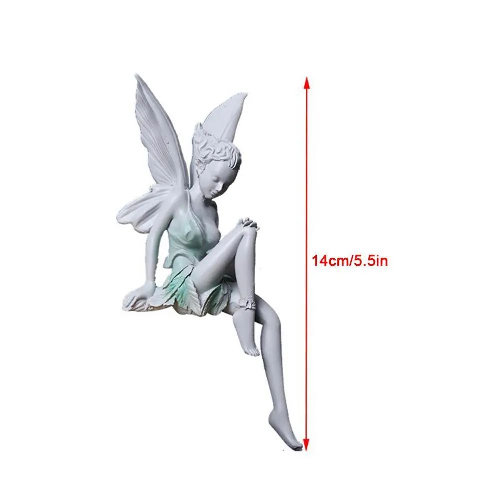 Flute Angel Garden Fairy Statue – Elegant Outdoor Angel Sculpture for Serene Yard Decor