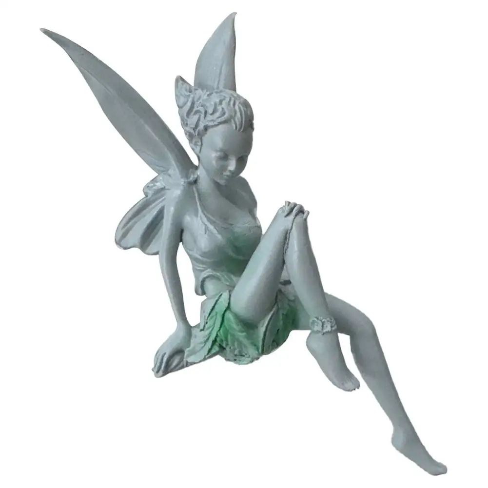 Flute Angel Garden Fairy Statue – Elegant Outdoor Angel Sculpture for Serene Yard Decor
