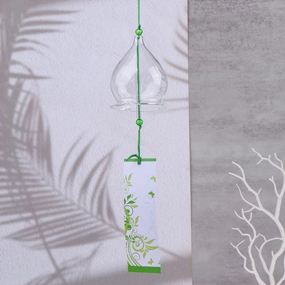 Transparent Glass Wind Chimes Hanging Decor for Garden and Home