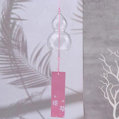 Transparent Glass Wind Chimes Hanging Decor for Garden and Home