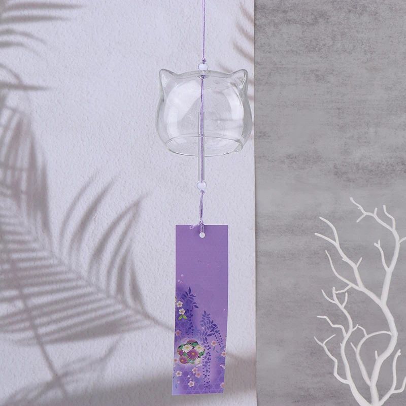 Transparent Glass Wind Chimes Hanging Decor for Garden and Home