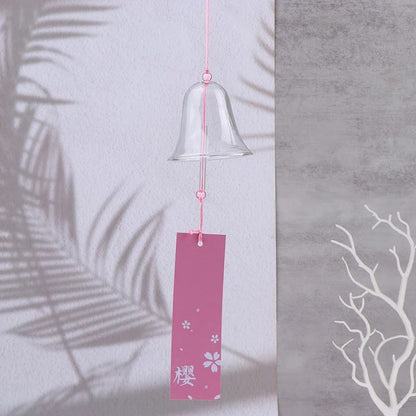 Transparent Glass Wind Chimes Hanging Decor for Garden and Home