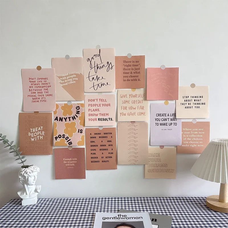 Nordic Aesthetic Photo Card Sticker Set for DIY Wall Collage Decor