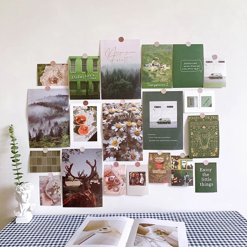 Nordic Aesthetic Photo Card Sticker Set for DIY Wall Collage Decor