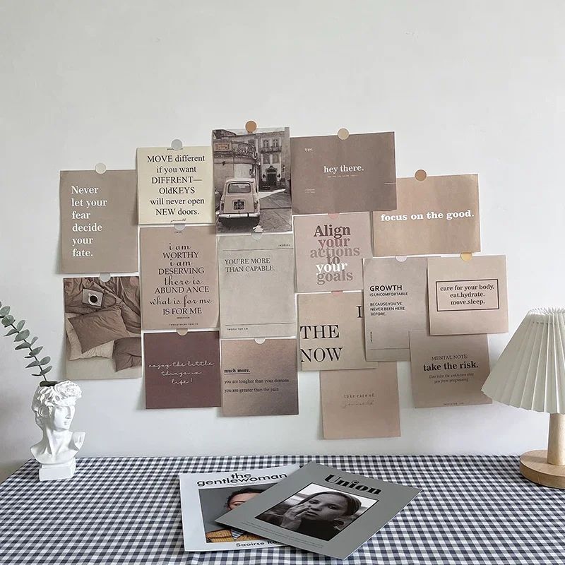 Nordic Aesthetic Photo Card Sticker Set for DIY Wall Collage Decor