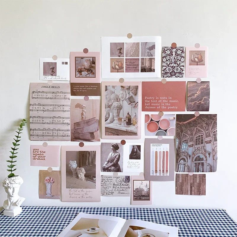 Nordic Aesthetic Photo Card Sticker Set for DIY Wall Collage Decor