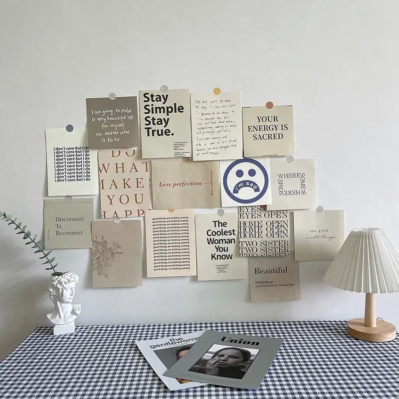 Nordic Aesthetic Photo Card Sticker Set for DIY Wall Collage Decor
