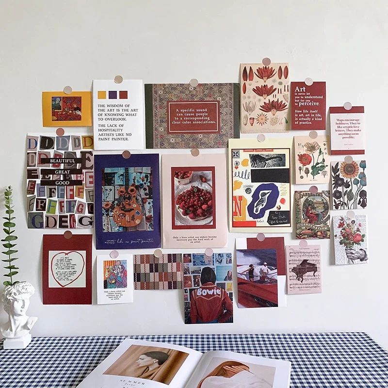 Nordic Aesthetic Photo Card Sticker Set for DIY Wall Collage Decor