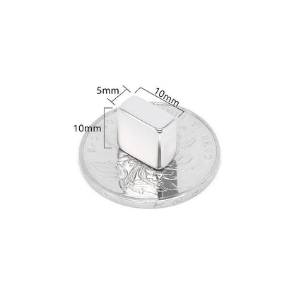 N52 Strong Square Magnets Set – 10pcs Heavy Duty Fridge & Office Neodymium Magnets