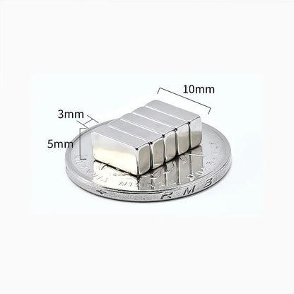 N52 Strong Square Magnets Set – 10pcs Heavy Duty Fridge & Office Neodymium Magnets