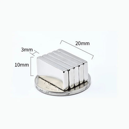 N52 Strong Square Magnets Set – 10pcs Heavy Duty Fridge & Office Neodymium Magnets