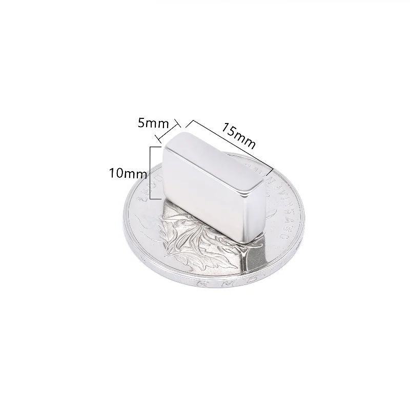 N52 Strong Square Magnets Set – 10pcs Heavy Duty Fridge & Office Neodymium Magnets