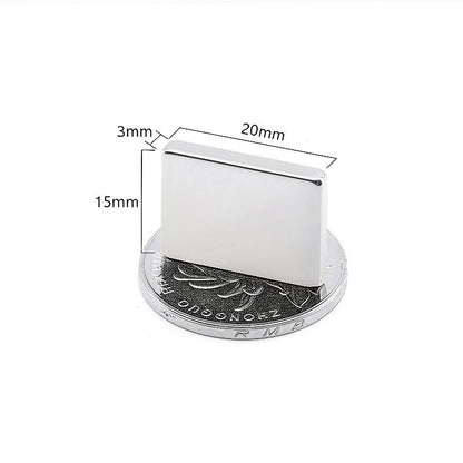 N52 Strong Square Magnets Set – 10pcs Heavy Duty Fridge & Office Neodymium Magnets