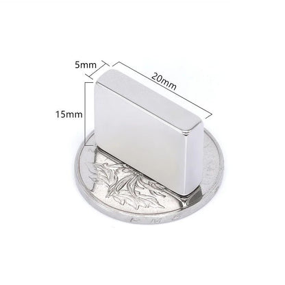 N52 Strong Square Magnets Set – 10pcs Heavy Duty Fridge & Office Neodymium Magnets