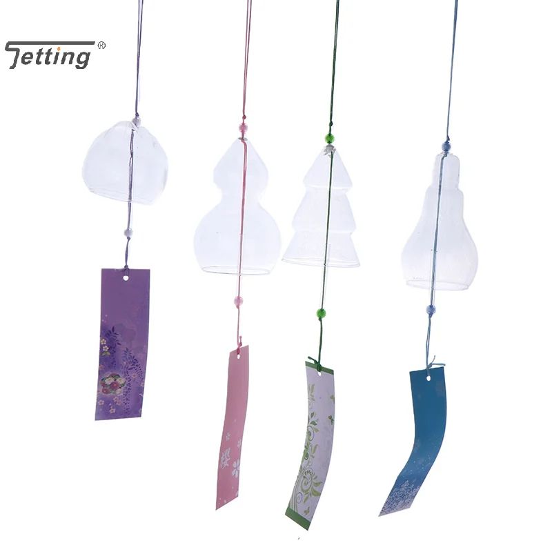 Japanese Glass Wind Chime Window Hanging Decor for Garden and Home