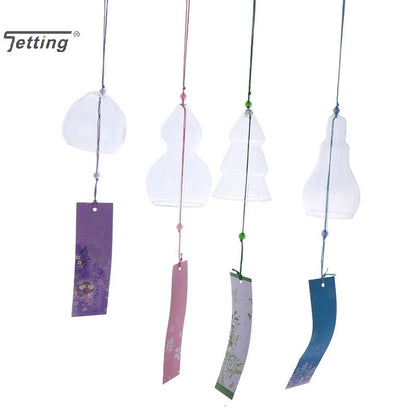 Japanese Glass Wind Chime Window Hanging Decor for Garden and Home