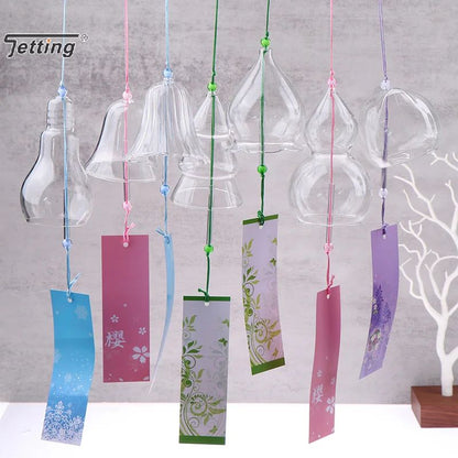 Japanese Glass Wind Chime Window Hanging Decor for Garden and Home