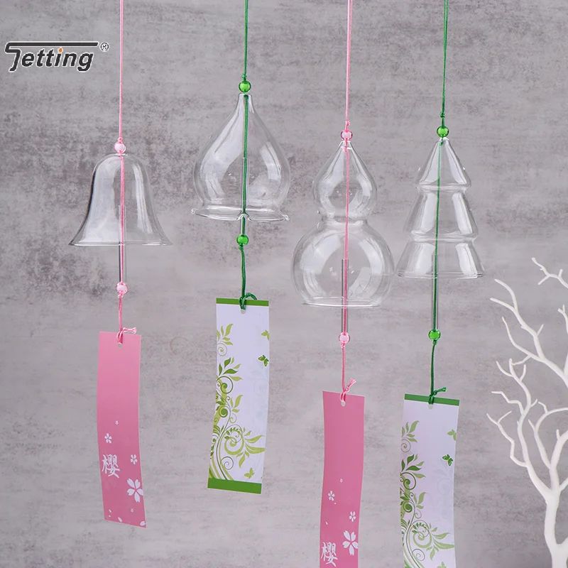 Japanese Glass Wind Chime Window Hanging Decor for Garden and Home