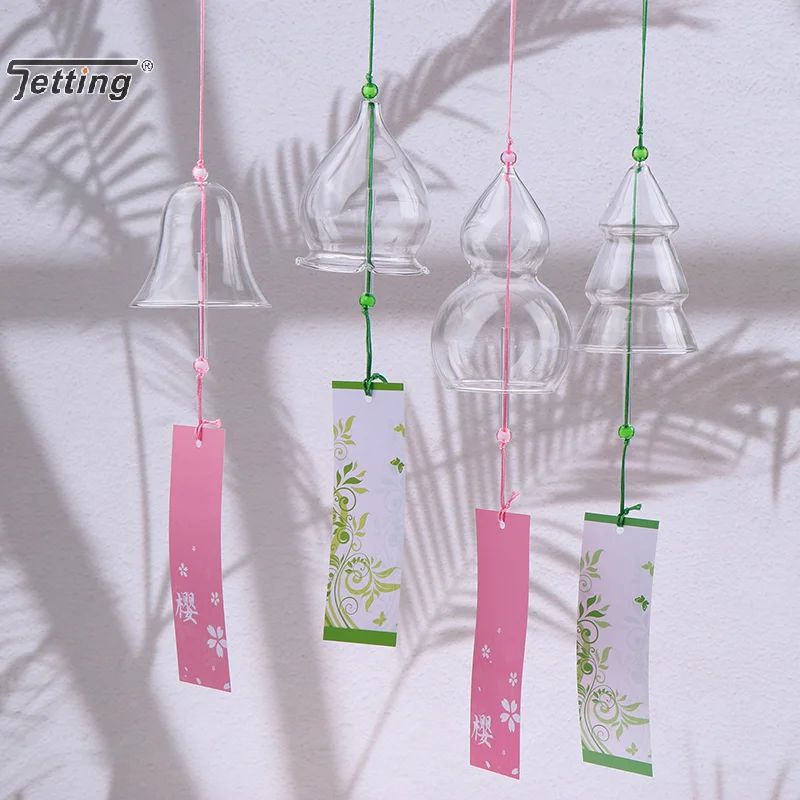 Japanese Glass Wind Chime Window Hanging Decor for Garden and Home